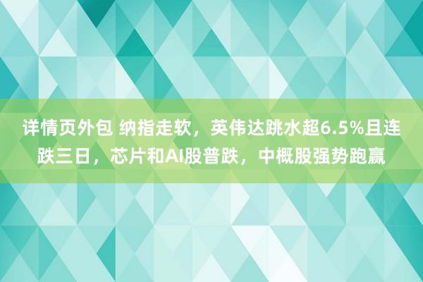 详情页外包 纳指走软，英伟达跳水超6.5%且连跌三日，芯片和AI股普跌，中概股强势跑赢